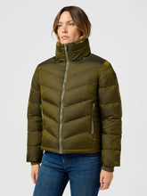 Damska Kurtka Zimowa Wrangler Short Puffer Jacket Ivy Green 112356502